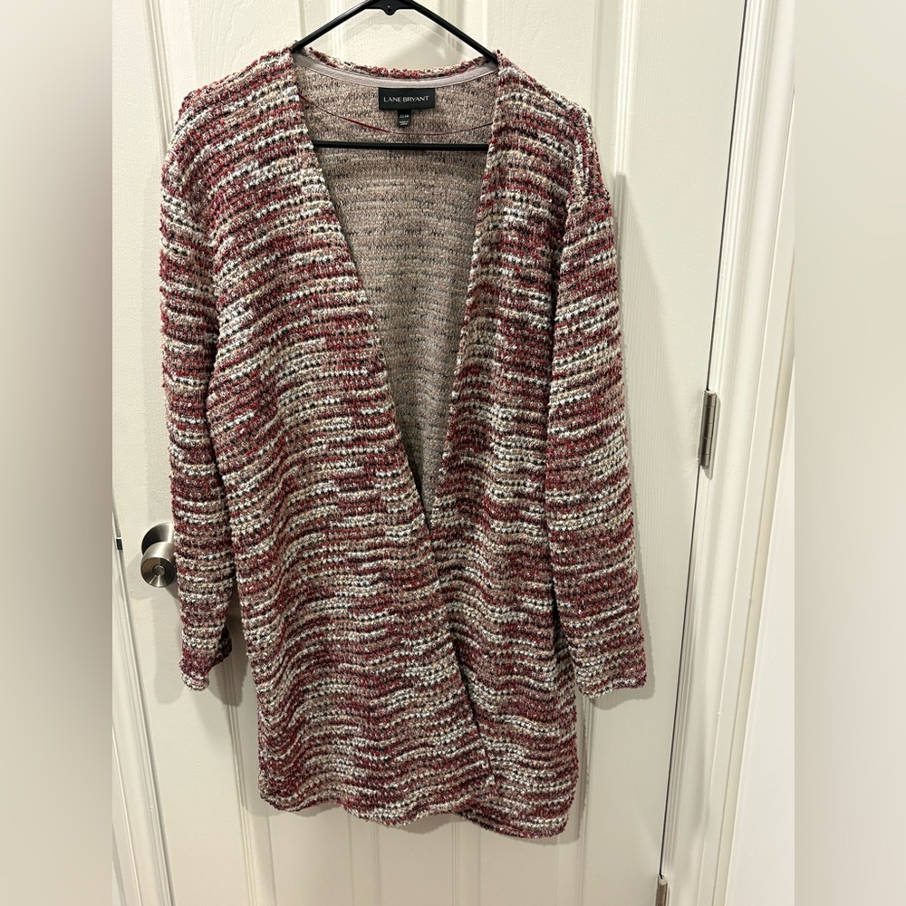 Lane Bryant 22/24 Polyester Long Sleeve Open Front Cardigan